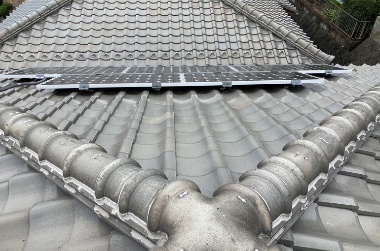 寄棟屋根の棟のふせかえ